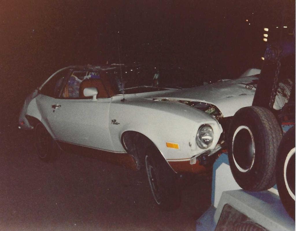 Pinto on the hook enroute to the shop 1979